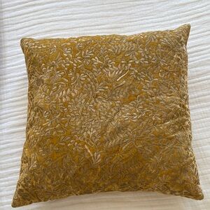 ABC Carpet & Home Gold Floral Accent Pillow